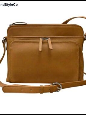 Genuine Leather Crossbody Bag RFID Blocking Shoulder Purse Organizer Adjustable
